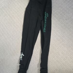 Victoria's Secret Pink Black Michigan State Leggings Small
